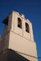 Iglesia del pueblo con su tipo de torre en forma de espadaña característica común de casi todas las iglesias de la Sobarriba