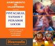 LUDOTECA PINTA CARAS TATOOS Y PEINADOS LOCOS