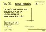 PROXIMA VISITA DEL BIBLIOBÚS 10-09-2020