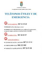 TELÉFONOS ÚTILES Y DE EMERGENGIA COVID19